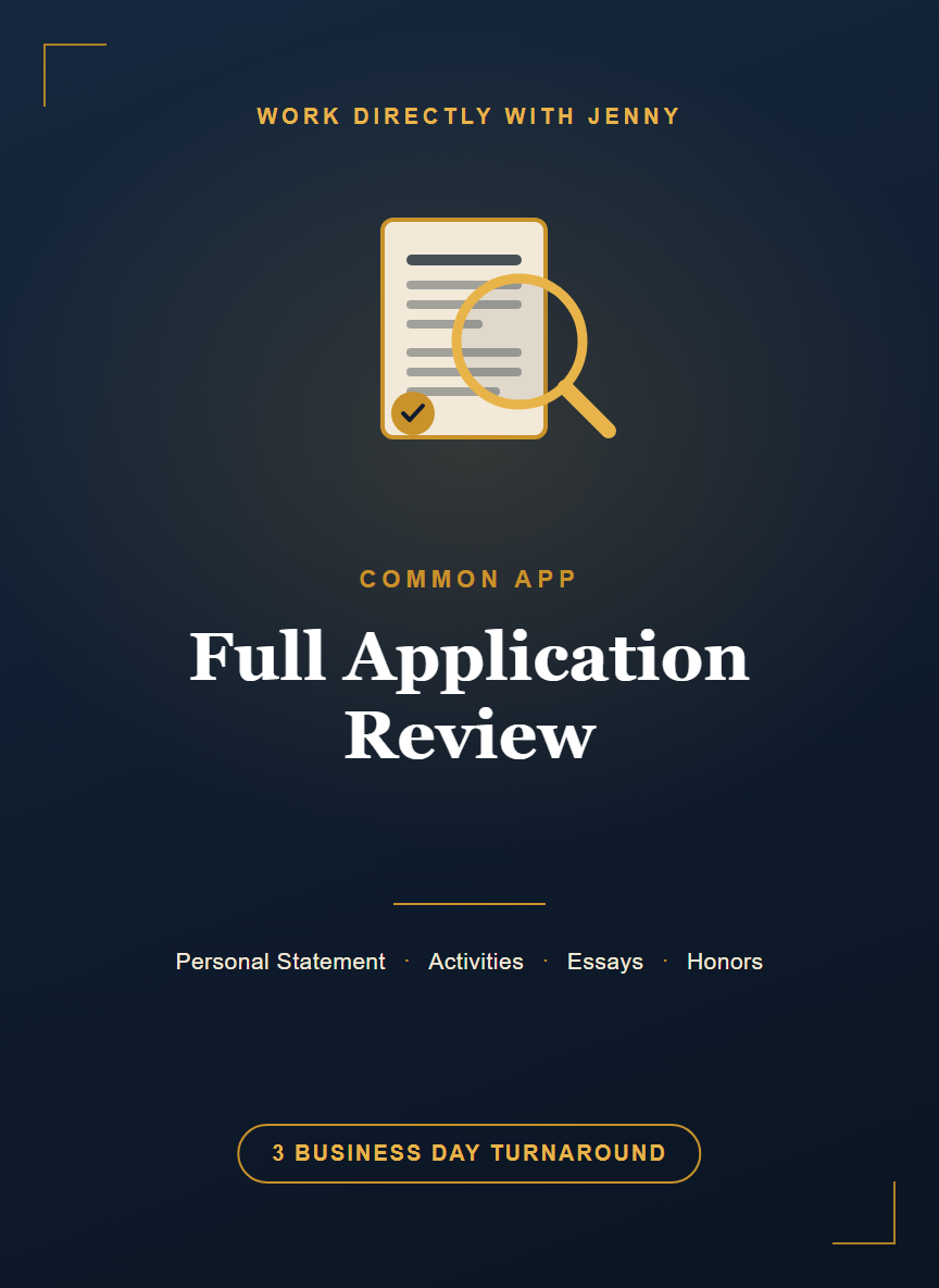 Common App Full Application Review