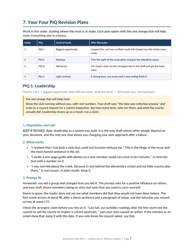 Page 7 of the fictional sample report