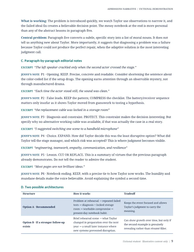 Page 9 of the fictional sample report
